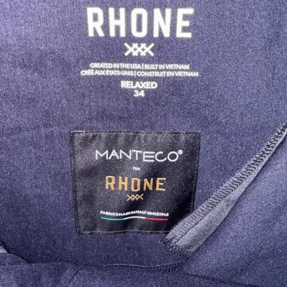 Rhone Men's Black and Grey Tailored-trousers - Picture 2 of 3